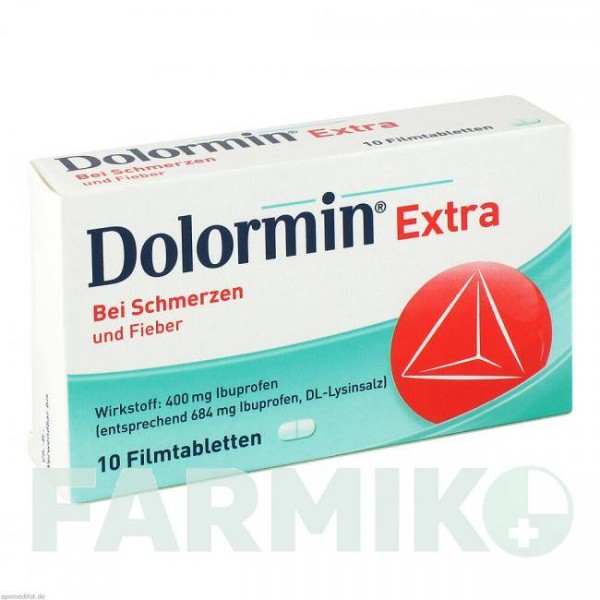 ДОЛОРМИН (DOLORMIN) таблетки 10 шт - Ибупрофен JOHNSON & JOHNSON