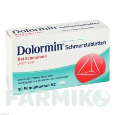 ДОЛОРМИН (DOLORMIN) таблетки 30 шт - Ибупрофен JOHNSON & JOHNSON
