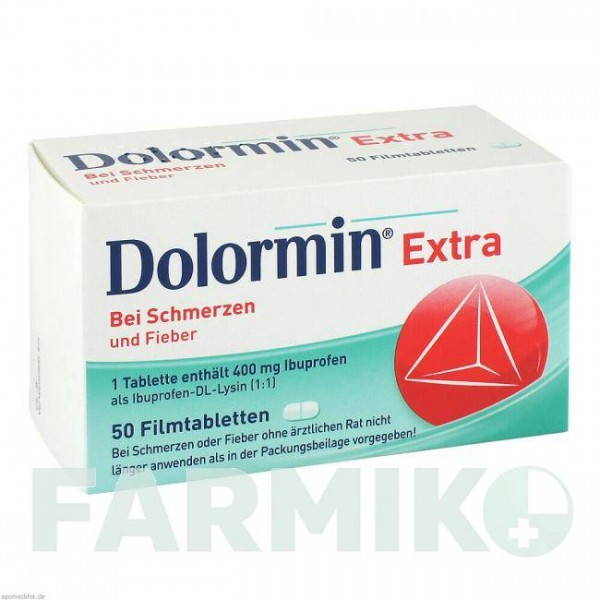 ДОЛОРМИН (DOLORMIN) таблетки 50 шт - Ибупрофен JOHNSON & JOHNSON