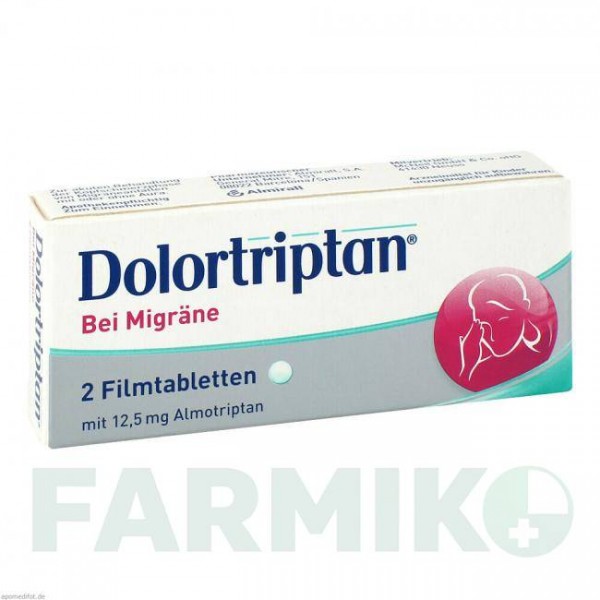 ДОЛОРТРИПТАН (DOLORTRIPTAN) таблетки 2 шт - Алмотриптан JOHNSON & JOHNSON