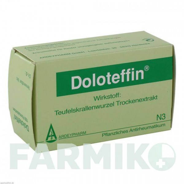 ДОЛОТЕФФИН (DOLOTEFFIN) таблетки 100 шт - Корень дьявольского когтя ARDEYPHARM