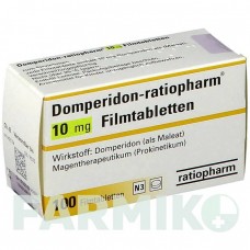 ДОМПЕРІДОН (DOMPERIDON) 10 мг таблетки 100 шт - Домперидон RATIOPHARM