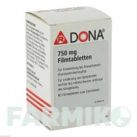 ДОНА (DONA) 750 мг таблетки 60 шт - Глюкозамін EURIMPHARM