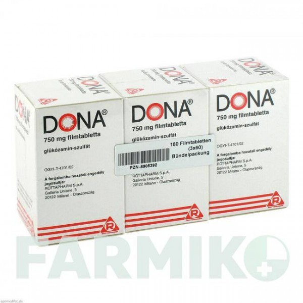 ДОНА (DONA) 750 мг таблетки 180 шт - Глюкозамин EURIMPHARM
