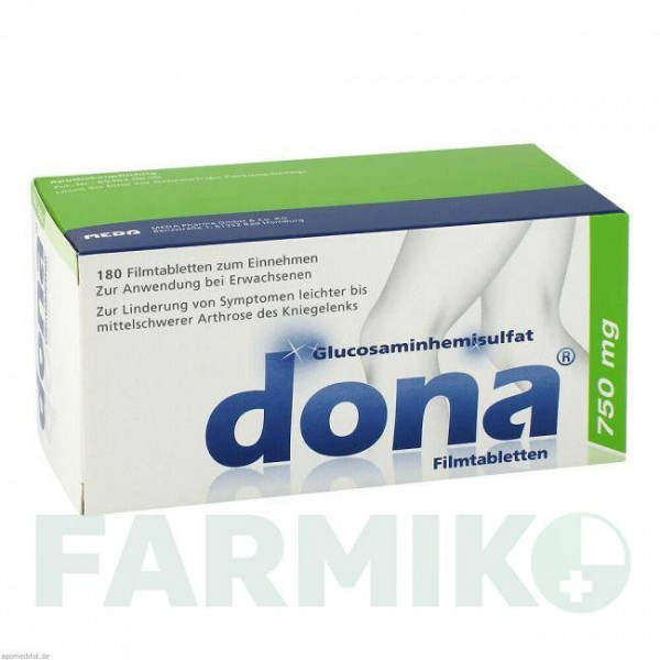 ДОНА (DONA) 750 мг таблетки 180 шт - Глюкозамин MEDA PHARMA