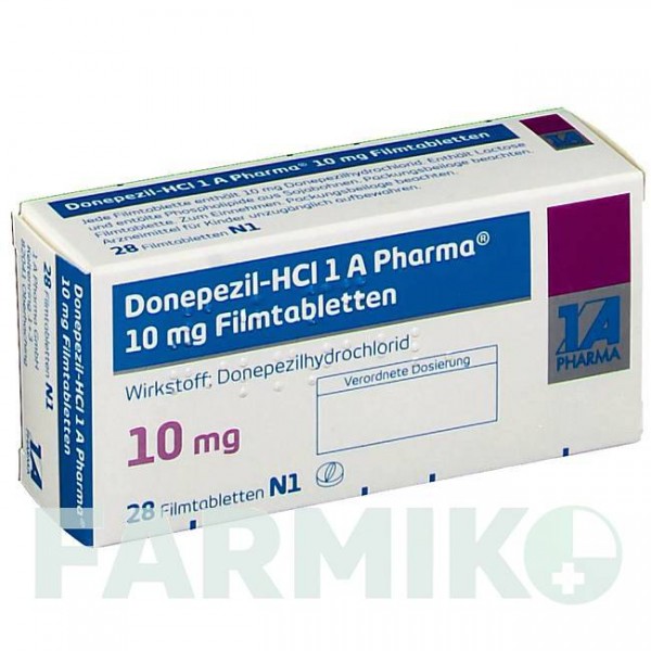 ДОНЕПЕЗИЛ (DONEPEZIL) 10 мг таблетки 28 шт - Донепезил 1 A PHARMA