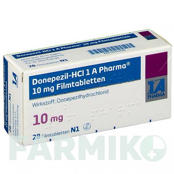 ДОНЕПЕЗИЛ (DONEPEZIL) 10 мг таблетки 56 шт - Донепезил 1 A PHARMA