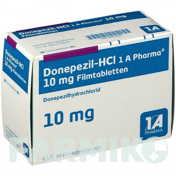 ДОНЕПЕЗИЛ (DONEPEZIL) 10 мг таблетки 98 шт - Донепезил 1 A PHARMA