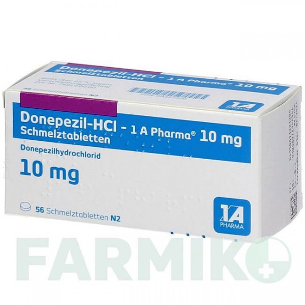 ДОНЕПЕЗИЛ (DONEPEZIL) 10 мг таблетки 56 шт - Донепезил 1 A PHARMA