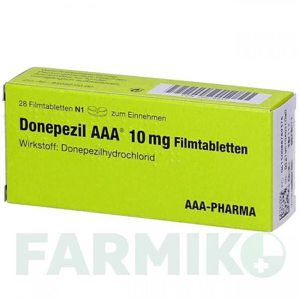 ДОНЕПЕЗИЛ (DONEPEZIL) 10 мг таблетки 28 шт - Донепезил AAA - PHARMA