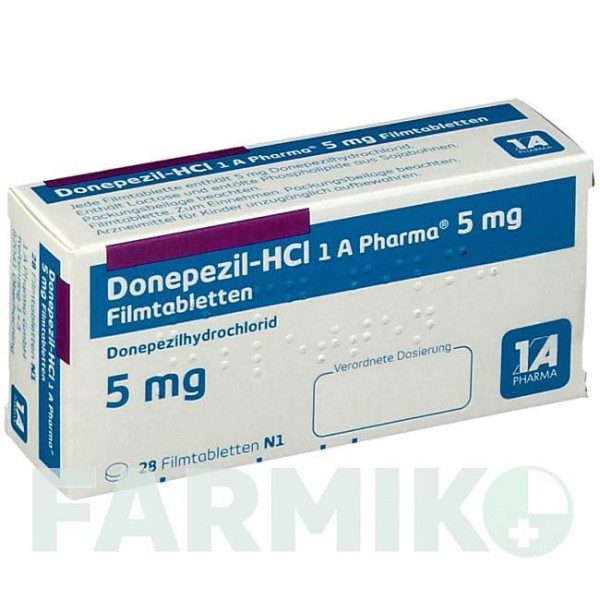 ДОНЕПЕЗИЛ (DONEPEZIL) 5 мг таблетки 28 шт - Донепезил 1 A PHARMA