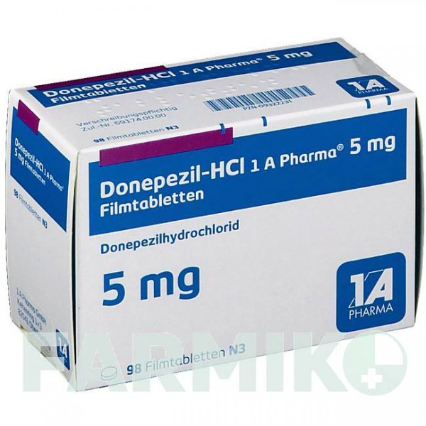 ДОНЕПЕЗИЛ (DONEPEZIL) 5 мг таблетки 98 шт - Донепезил 1 A PHARMA