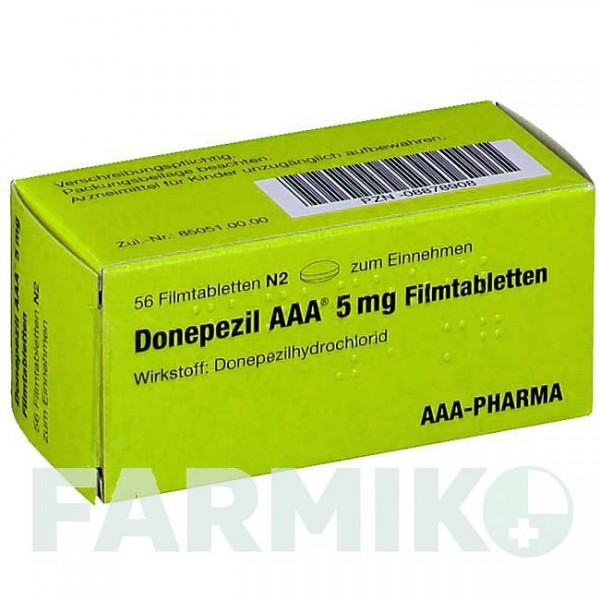 ДОНЕПЕЗИЛ (DONEPEZIL) 5 мг таблетки 56 шт - Донепезил AAA - PHARMA