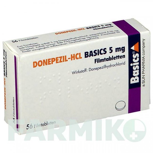 ДОНЕПЕЗИЛ (DONEPEZIL) 5 мг таблетки 56 шт - Донепезил BASICS