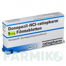 ДОНЕПЕЗИЛ (DONEPEZIL) 5 мг таблетки 28 шт - Донепезил RATIOPHARM