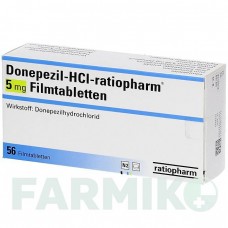 ДОНЕПЕЗИЛ (DONEPEZIL) 5 мг таблетки 98 шт - Донепезил RATIOPHARM