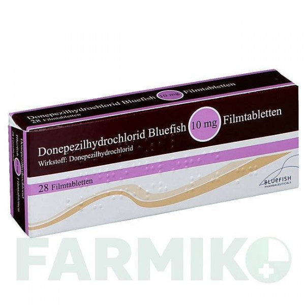 ДОНЕПЕЗИЛГИДРОХЛОРИД (DONEPEZILHYDROCHLORID) 10 мг таблетки 28 шт - Донепезил BLUEFISH