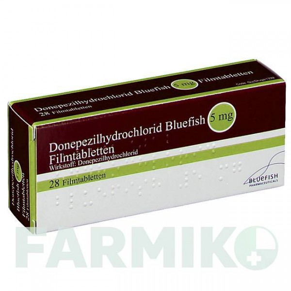 ДОНЕПЕЗИЛГИДРОХЛОРИД (DONEPEZILHYDROCHLORID) 5 мг таблетки 28 шт - Донепезил BLUEFISH