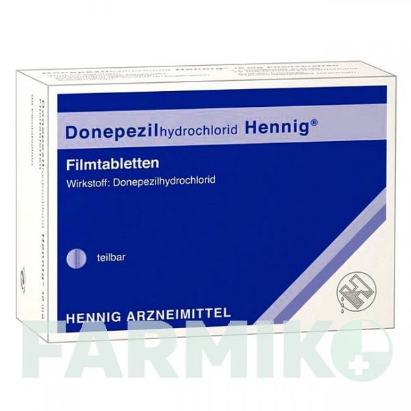 ДОНЕПЕЗИЛГИДРОХЛОРИД (DONEPEZILHYDROCHLORID) 5 мг таблетки 56 шт - Донепезил HENNIG
