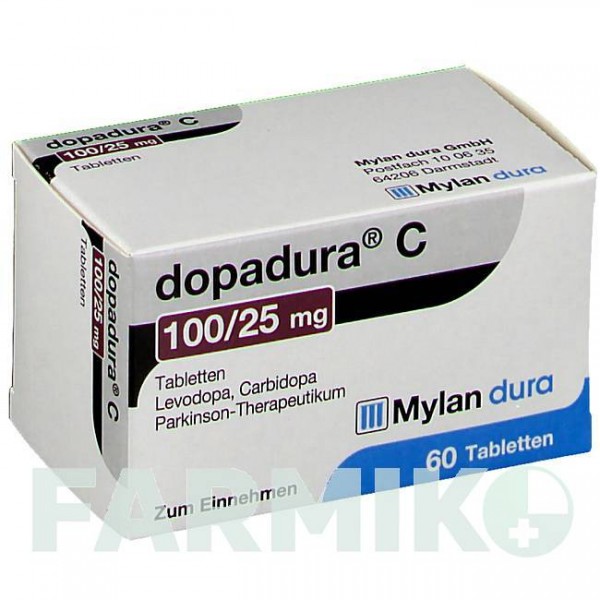 ДОПАДУРА (DOPADURA) 100/25 мг таблетки 60 шт - Леводопа, Карбідопа VIATRIS