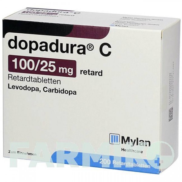 ДОПАДУРА (DOPADURA) 100/25 мг таблетки 200 шт - Леводопа, Карбидопа VIATRIS