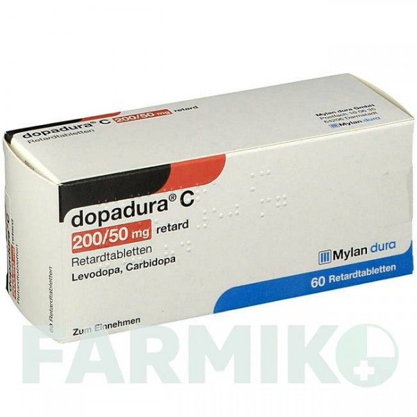 ДОПАДУРА (DOPADURA) 200/50 мг таблетки 60 шт - Леводопа, Карбидопа VIATRIS
