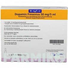ДОПАМИН (DOPAMIN) 50 мг концентрат 10x5 мл - Допамин FRESENIUS