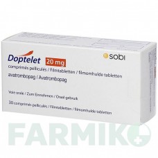 ДОПТЕЛЕТ (DOPTELET) 20 мг таблетки 10 шт - Аватромбопаг SWEDISH ORPHAN BIOVITRUM