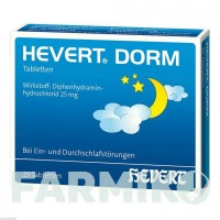 ДОРМ (DORM) таблетки 25 шт - Дифенгідрамін HEVERT