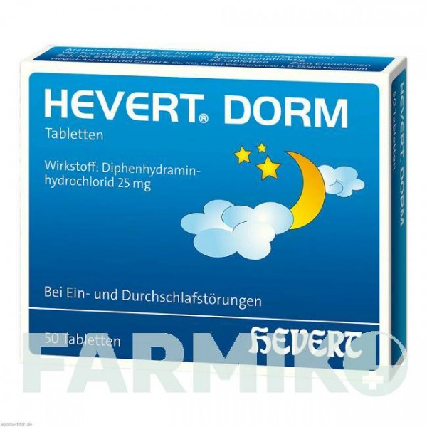 ДОРМ (DORM) таблетки 50 шт - Дифенгидрамин HEVERT