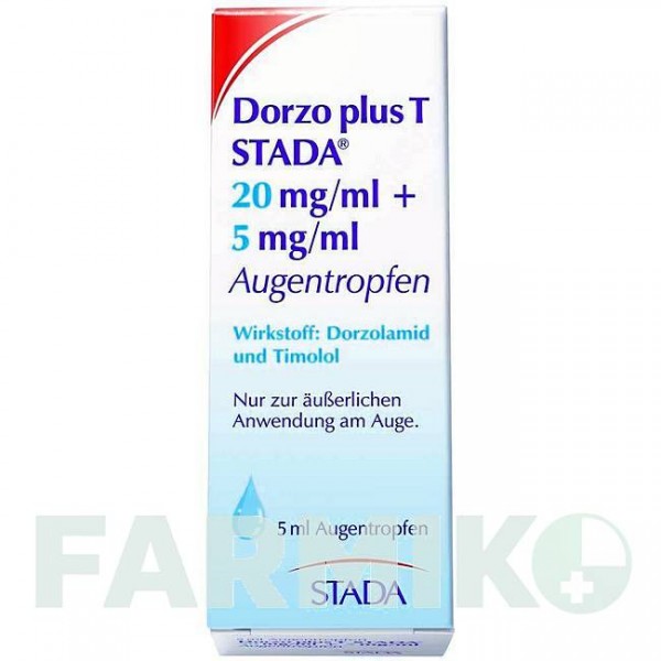 ДОРЗО (DORZO) 20 мг/мл + 5 мг/мл краплі 1x5 мл - Тимолол, Дорзоламід STADAPHARM