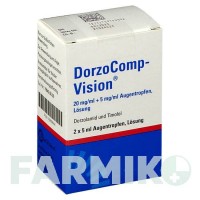 ДОРЗОКОМП (DORZOCOMP) 20 мг/мл + 5 мг/мл капли 2x5 мл - Тимолол, Дорзоламид OMNIVISION