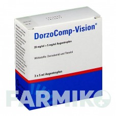 ДОРЗОКОМП (DORZOCOMP) 20 мг/мл + 5 мг/мл капли 3x5 мл - Тимолол, Дорзоламид OMNIVISION
