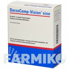 ДОРЗОКОМП (DORZOCOMP) 20 мг/мл + 5 мг/мл пипетки 30x0,2 мл - Тимолол, Дорзоламид OMNIVISION