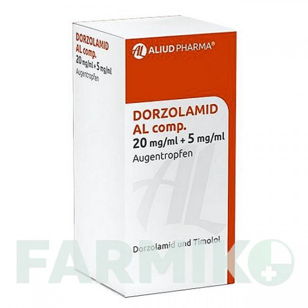 ДОРЗОЛАМІД (DORZOLAMID) 20 мг/мл + 5 мг/мл краплі 6x5 мл - Тимолол, Дорзоламід ALIUD PHARMA