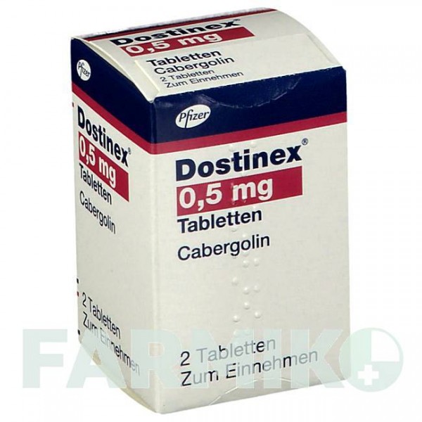 ДОСТИНЕКС (DOSTINEX) 0,5 мг таблетки 2 шт - Каберголин PFIZER
