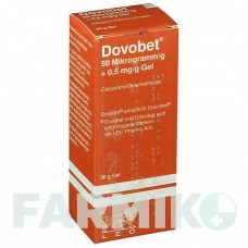 ДОВОБЕТ (DOVOBET) 50 мкг/г + 0,5 мг/г гель 30 г - Кальципотріол, Бетаметазон KOHLPHARMA