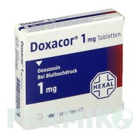 ДОКСАКОР (DOXACOR) 1 мг таблетки 100 шт - Доксазозин HEXAL