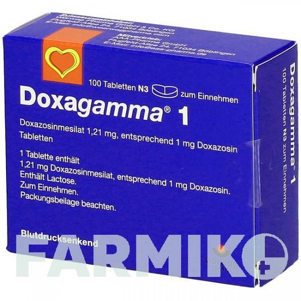 ДОКСАГАММА (DOXAGAMMA) 1 мг таблетки 100 шт - Доксазозин AAA - PHARMA