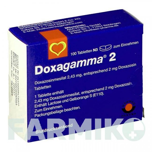 ДОКСАГАММА (DOXAGAMMA) 2 мг таблетки 100 шт - Доксазозин AAA - PHARMA