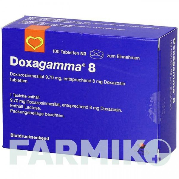 ДОКСАГАММА (DOXAGAMMA) 8 мг таблетки 100 шт - Доксазозин AAA - PHARMA