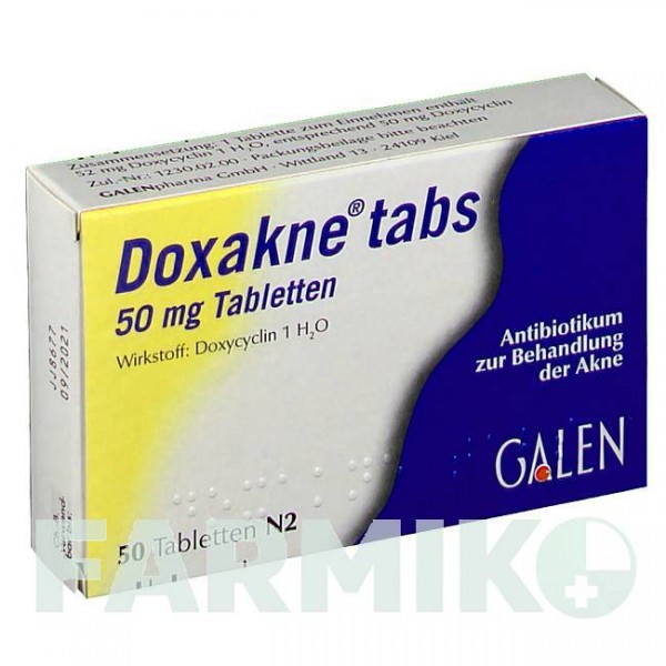 ДОКСАКНЕ (DOXAKNE) таблетки 50 шт - Доксициклин GALENPHARMA
