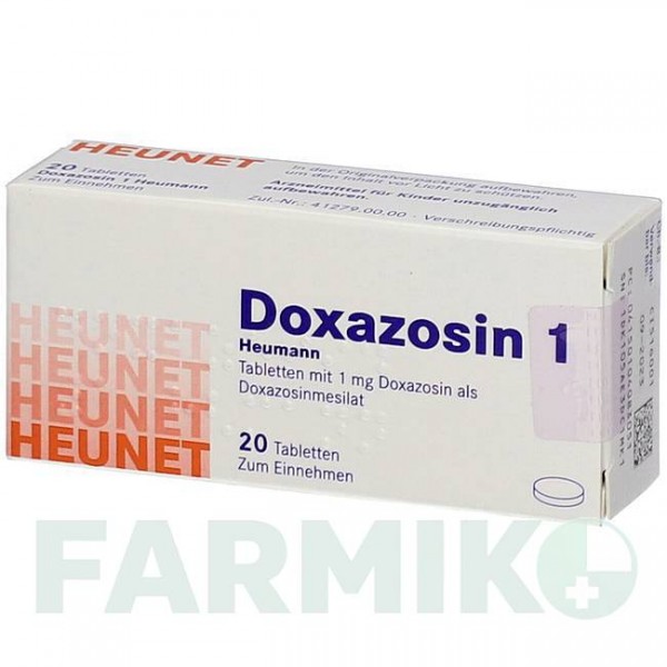 ДОКСАЗОЗИН (DOXAZOSIN) 1 таблетки 20 шт - Доксазозин HEUNET PHARMA