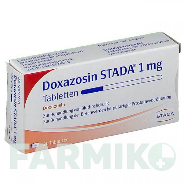ДОКСАЗОЗИН (DOXAZOSIN) 1 мг таблетки 20 шт - Доксазозин STADAPHARM