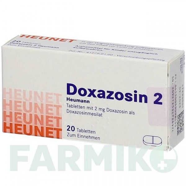 ДОКСАЗОЗИН (DOXAZOSIN) 2 таблетки 20 шт - Доксазозин HEUNET PHARMA