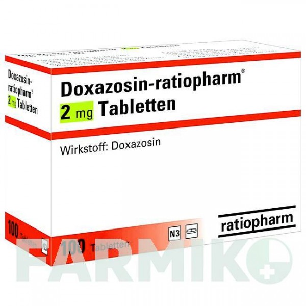 ДОКСАЗОЗИН (DOXAZOSIN) 2 мг таблетки 100 шт - Доксазозин RATIOPHARM