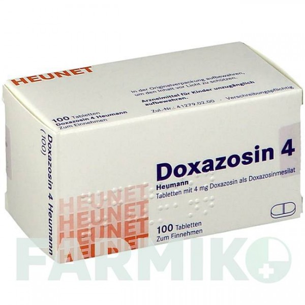 ДОКСАЗОЗИН (DOXAZOSIN) 4 таблетки 100 шт - Доксазозин HEUNET PHARMA