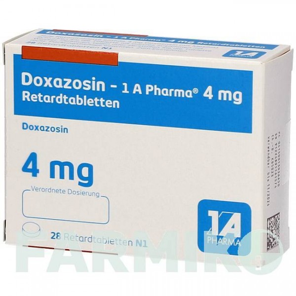 ДОКСАЗОЗИН (DOXAZOSIN) 4 мг таблетки 28 шт - Доксазозин 1 A PHARMA