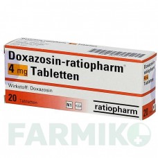 ДОКСАЗОЗИН (DOXAZOSIN) 4 мг таблетки 20 шт - Доксазозин RATIOPHARM