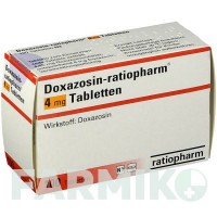 ДОКСАЗОЗИН (DOXAZOSIN) 4 мг таблетки 50 шт - Доксазозин RATIOPHARM